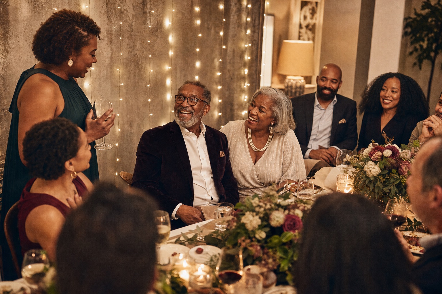 AI-generated concept showing the intended candid style for anniversary and special-occasion photography